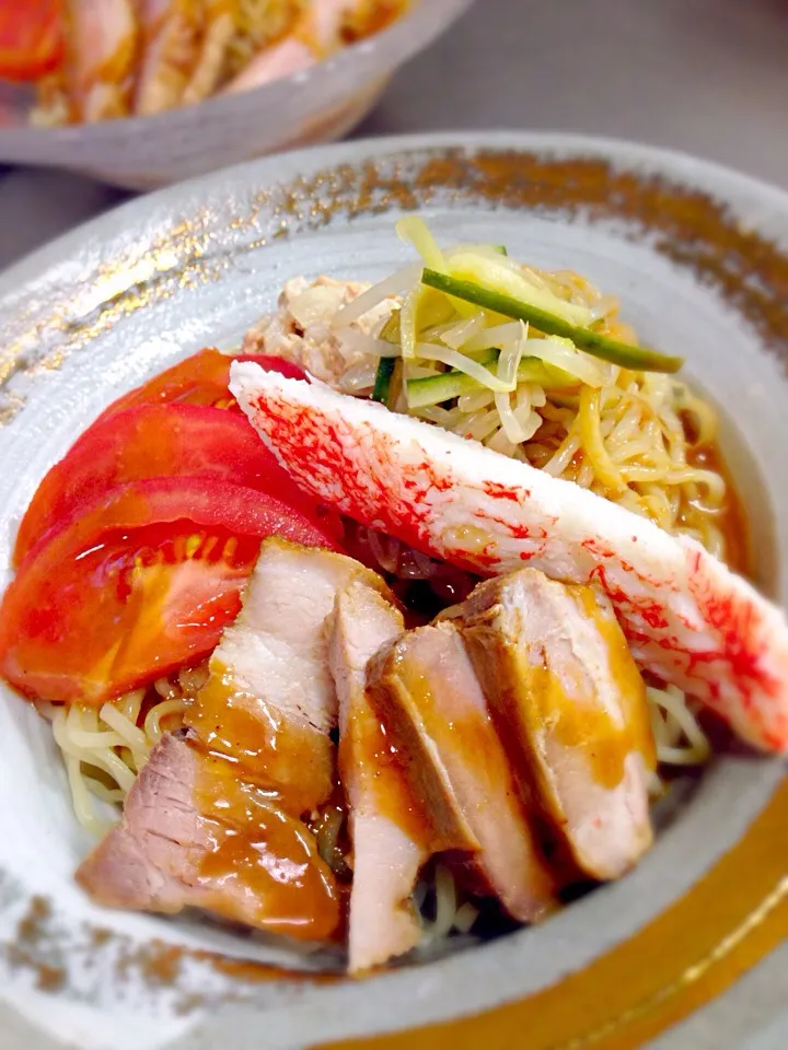 Snapdishの料理写真:ごまだれ冷麺＊7/9|ゆきぼぅさん