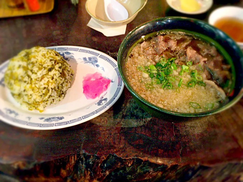 肉うどんと高菜飯|まさま〜ささん