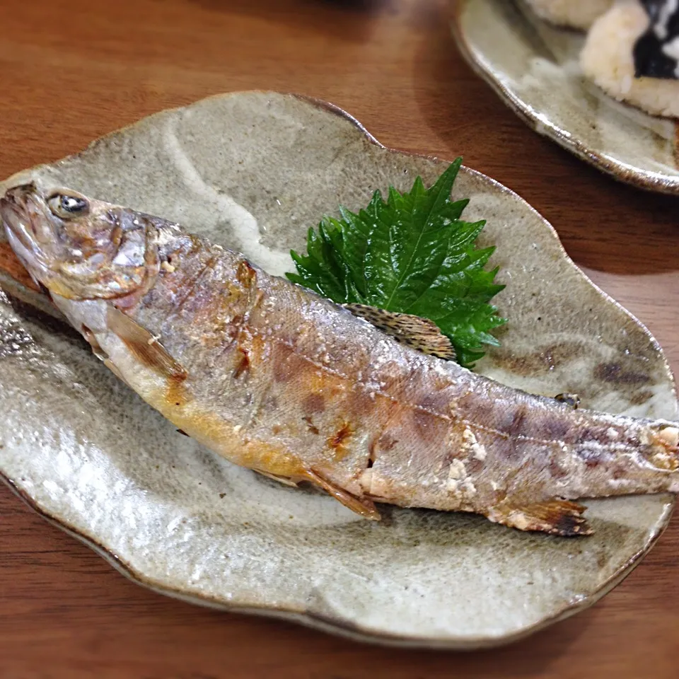 別府弁天池で釣ったニジマスの塩焼き|♪なつぱんだ♪さん