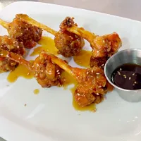 spiced chicken wings  with teriyaki sauce|dishesbychefannさん