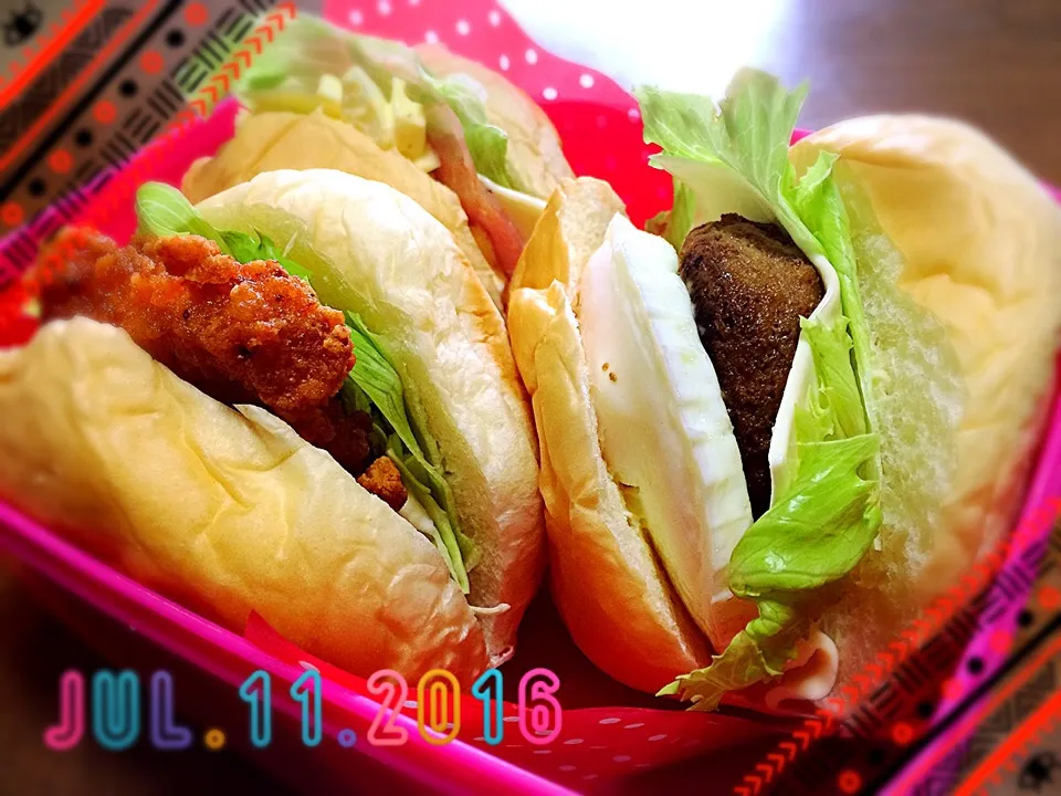 ハンバーガー3種🍔🍱٩(*˘ ³˘)۶❤|BOSS.あーちゃんさん