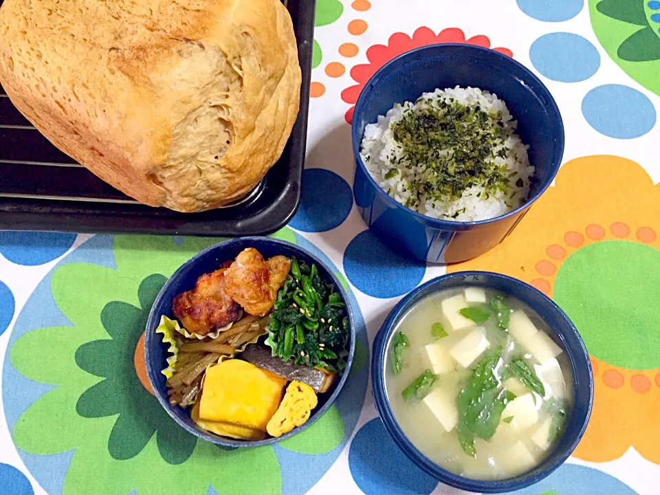 朝焼き食パンと旦那様のお弁当(○´∀｀)o""ｴｲ (○´∀｀)o""ｴｲ (○´□｀)/ｵｳ|さくたえさん