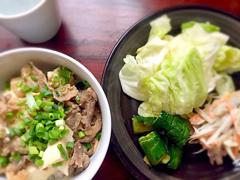 ガッツリ肉豆腐丼定食♪|Ryu-ren Suzukiさん