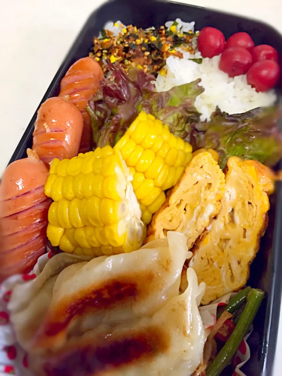 今日の旦那弁当〜❤️餃子🍱暑いのでニンニクたっぷりスタミナを👏|hst117さん