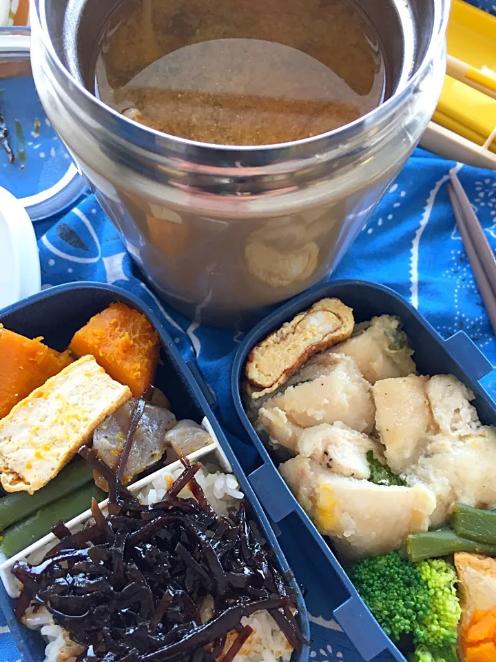 OL 弁当 冷房対策味噌汁付き|ゆかりすさん