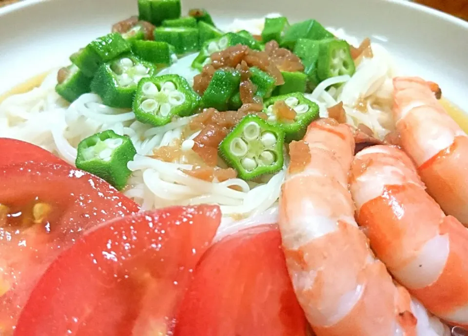 梅とゴマ油の麺つゆおそうめん|aiさん