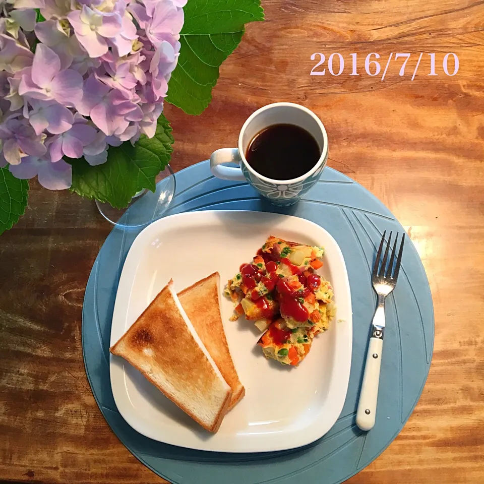 Snapdishの料理写真:朝ごはん 2016・7・10|ローゼルさん