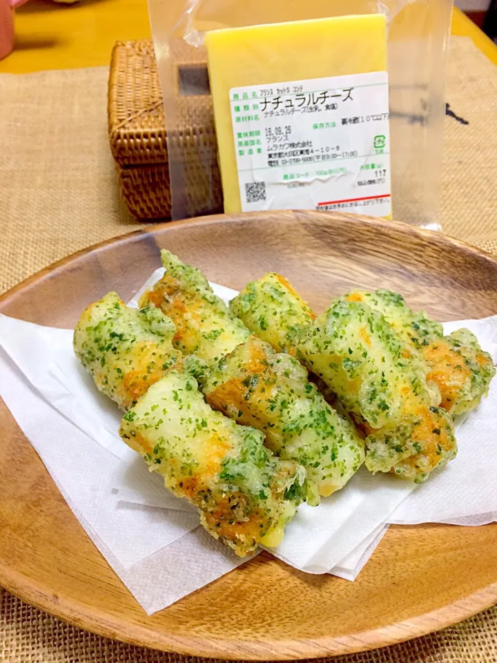 ちくわとコンテチーズの磯部揚げ🧀|ブー吉さん