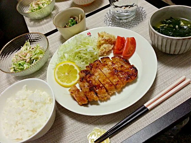 Snapdishの料理写真:豚ロースの味噌漬け焼き|momoさん