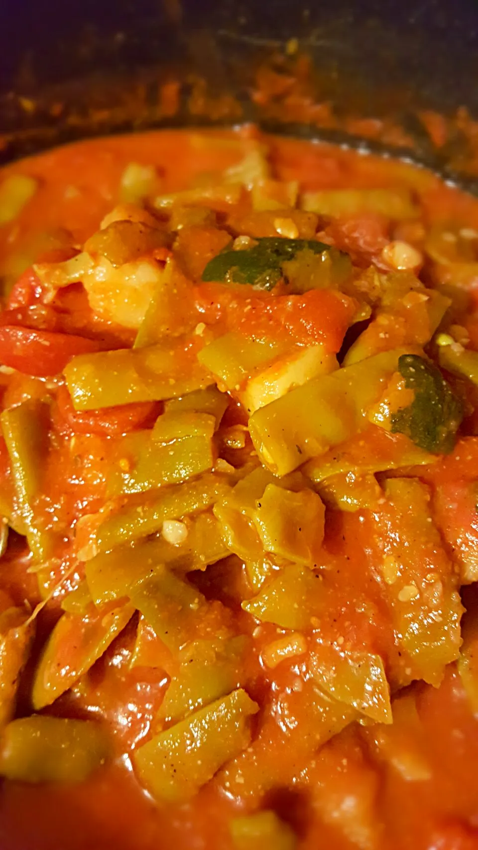 Italian beans with stewed tomatoes, potatoes and zucchini|mさん