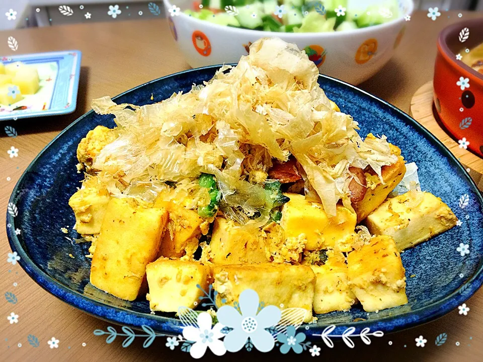 デジャブじゃないです（笑）リピリピリピ〜トです😋ゆりえさんの料理 高野豆腐deゴーヤチャンプル|みきぴょん♪さん