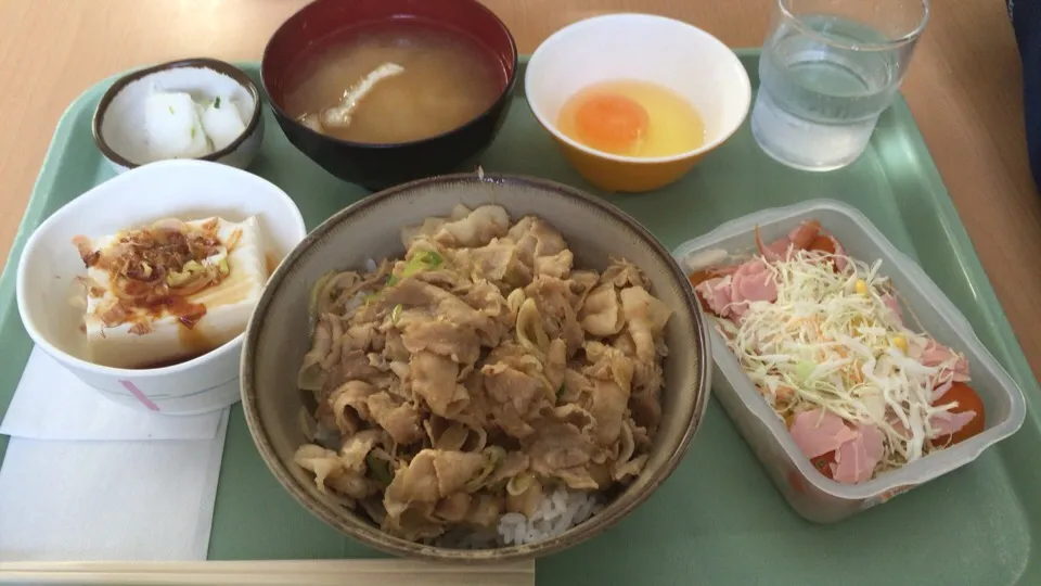 スタミナ丼と自家製サラダ|おっちさん