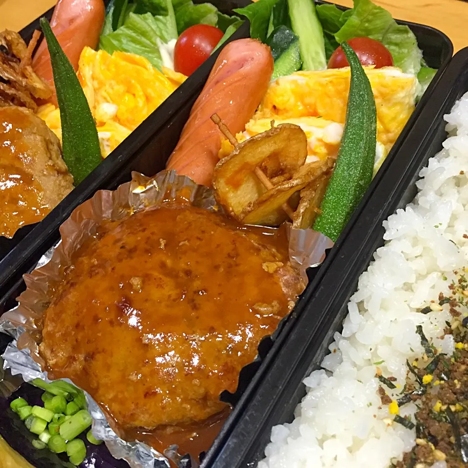 Snapdishの料理写真:今日の親父弁当！|沖縄「ピロピロ」ライフさん