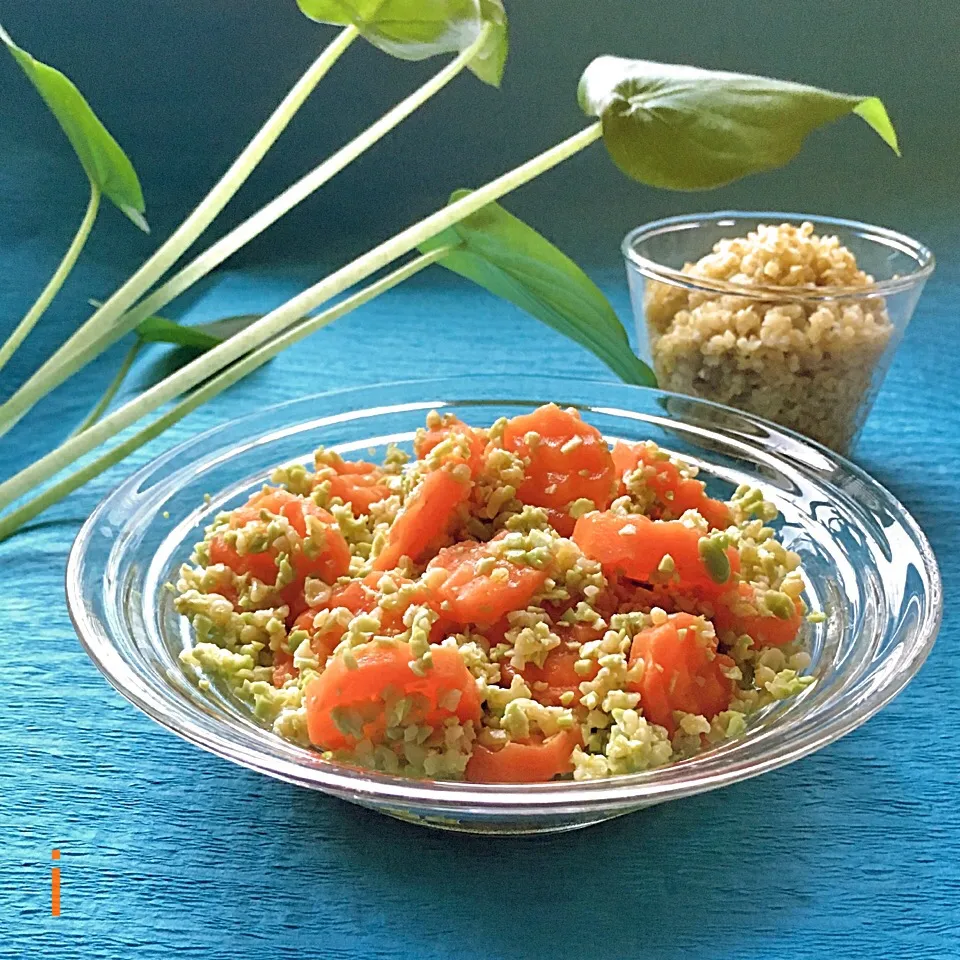 フリーカ＋ずんだのキャロット・サラダ 【Carrot salad dusted with freekeh and mashed edamame】|izoomさん