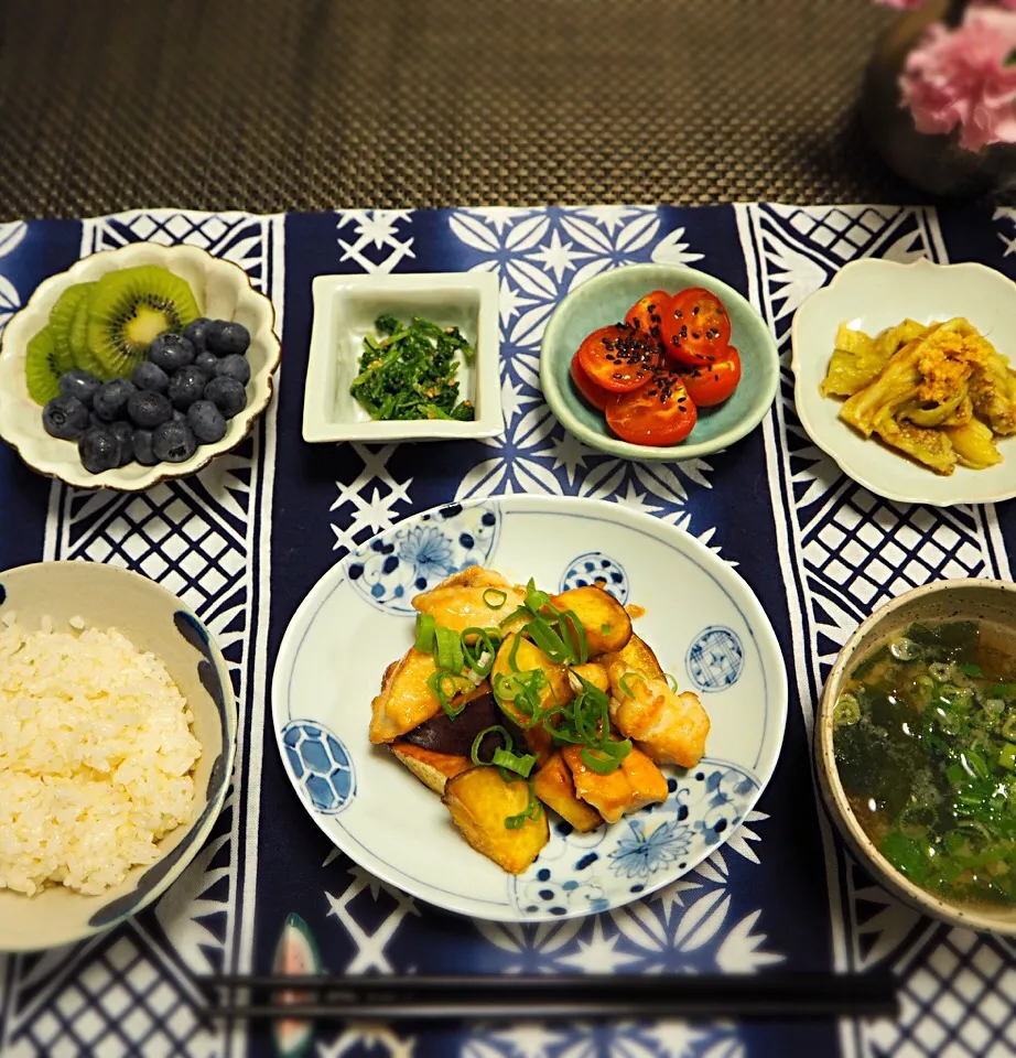 鶏肉とさつまいもの炒め煮|はらしおりさん