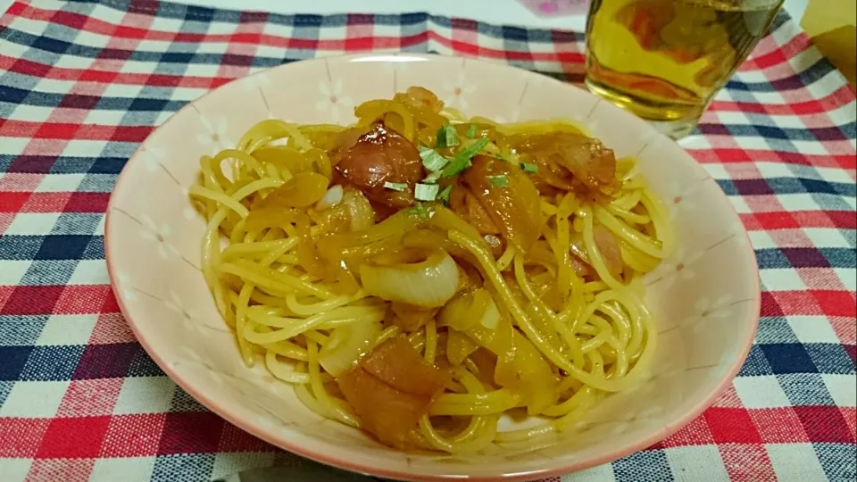 Snapdishの料理写真:ベーコン×玉ねぎの和風パスタ＊|星華さん