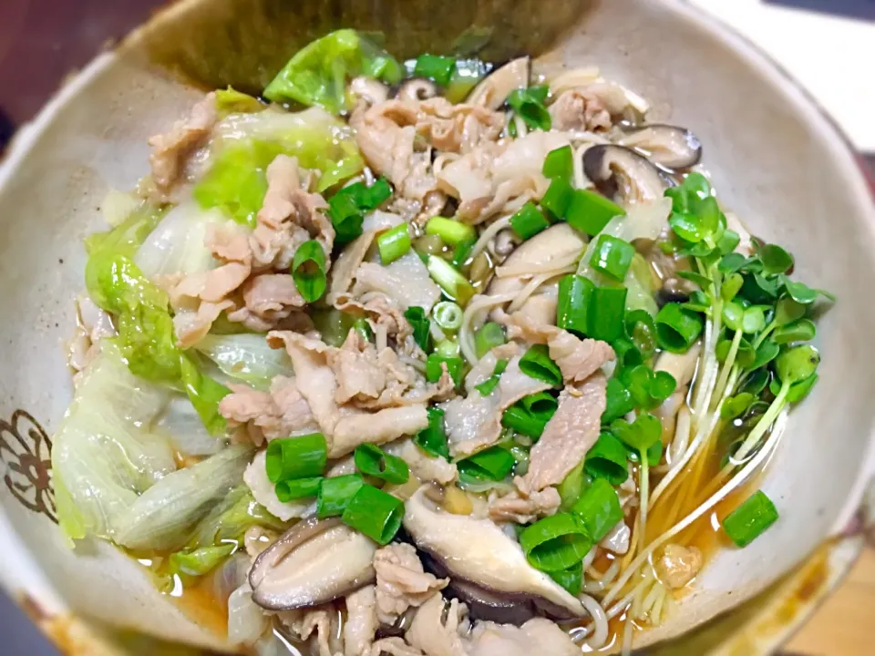 夏こそ生姜！豚肉たっぷりにゅうめん|ちびさん