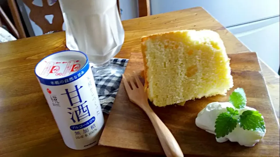 失敗のない❗甘酒シフォンケーキ🍰|しらっちさん