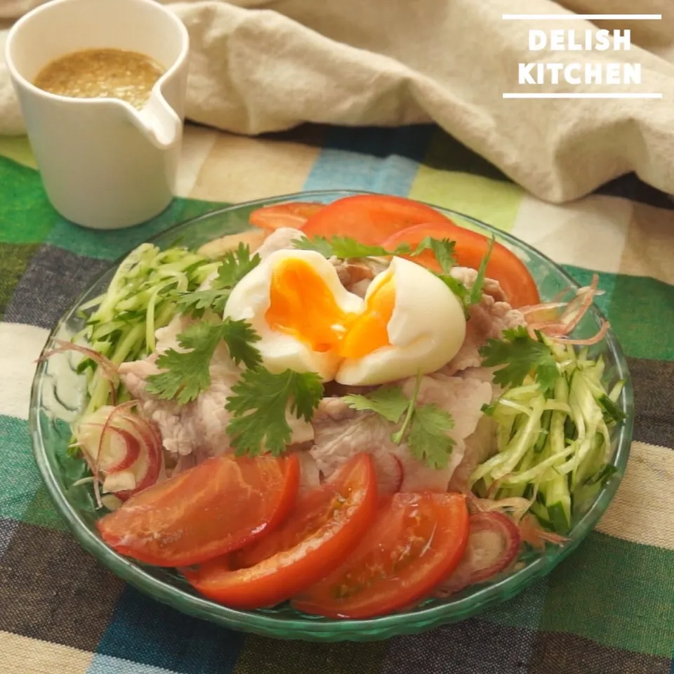 【動画】夏バテ知らずの簡単レシピ！冷しゃぶサラダラーン#delishkitchen|DELISH KITCHENさん