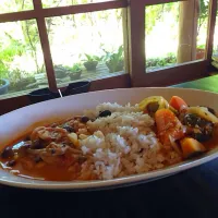 たっぷり野菜のカレー&バターチキンカレー|タカムーさん