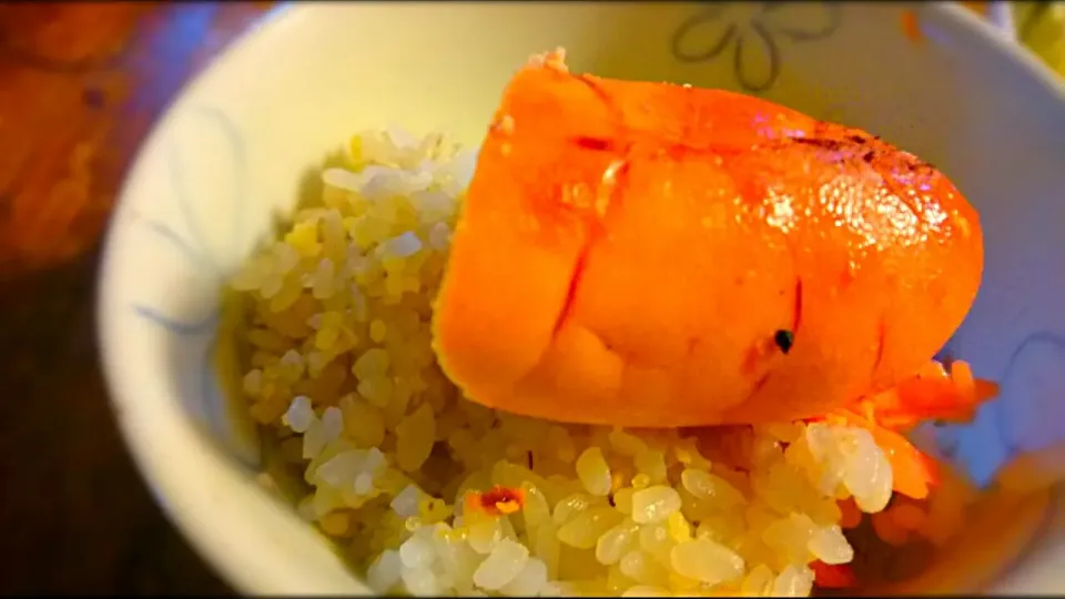 焼たらこ✨…押し麦＆きび＆胡麻🍚|メイメイda.さん