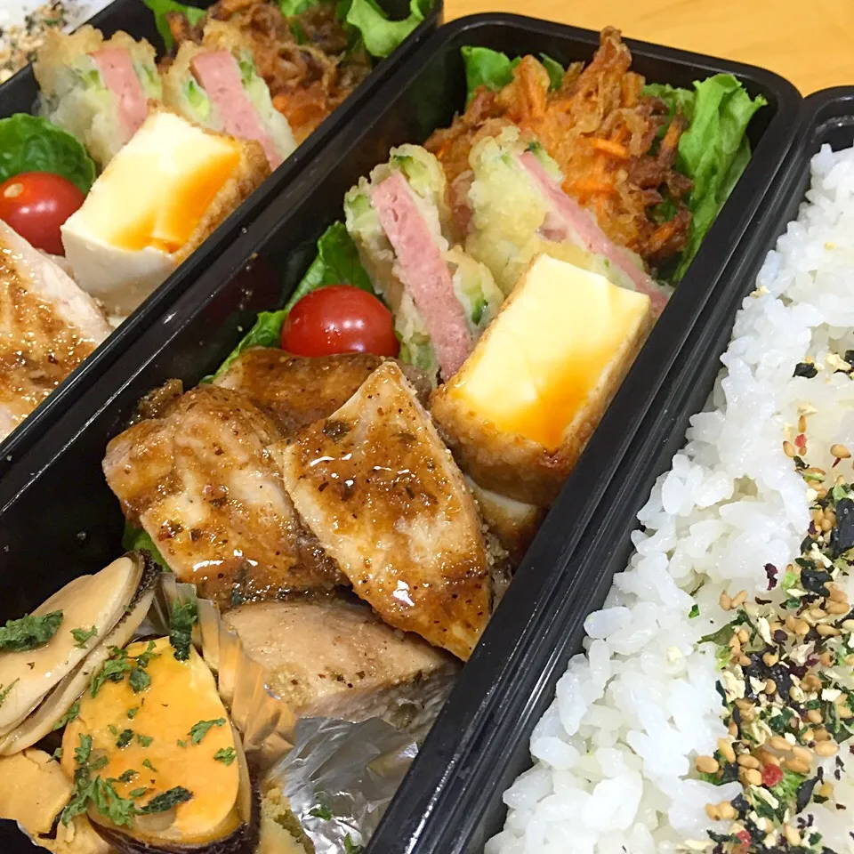 Snapdishの料理写真:今日の親父弁当！|沖縄「ピロピロ」ライフさん