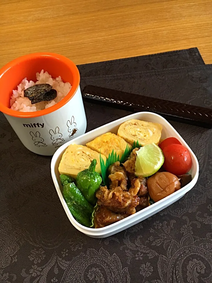 Snapdishの料理写真:ズリ唐弁当|csigapogiさん