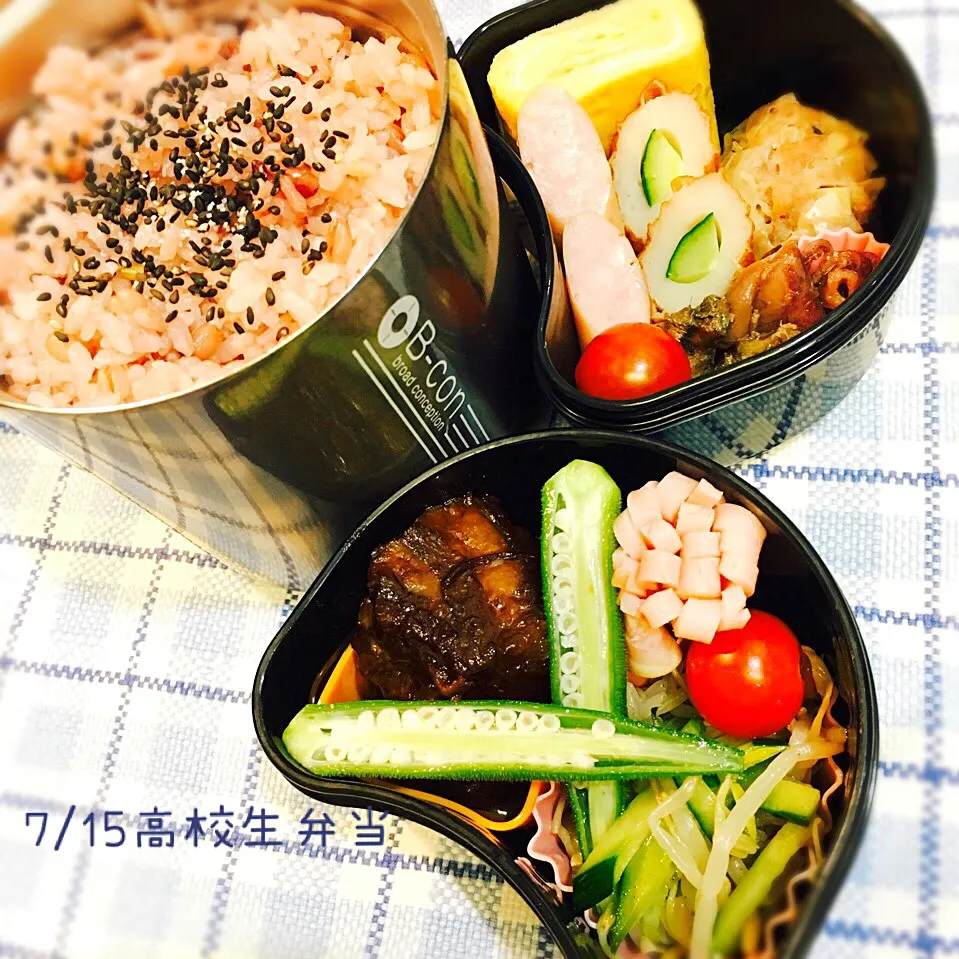 Snapdishの料理写真:7月15日(金)高校生男子弁当|みかりんさん