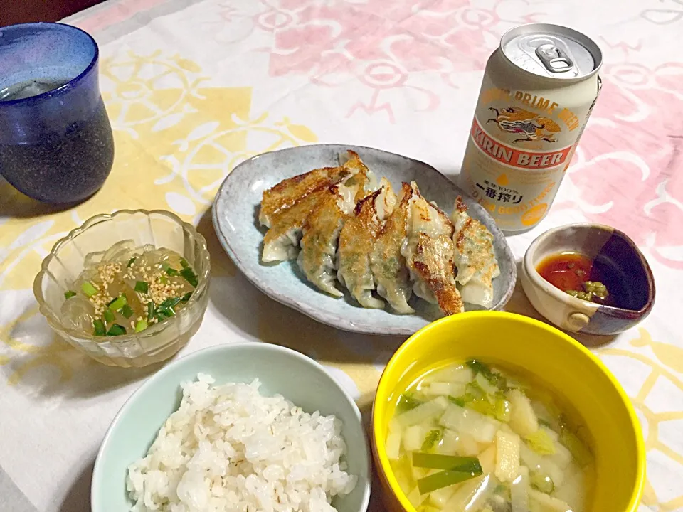 晩ごはん♡にら餃子｡ﾟ(ﾟ＾ਊ＾ํ )ﾟ｡|さくたえさん