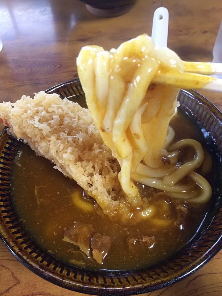 Snapdishの料理写真:カレーうどん 海老天トッピング|ナナさん