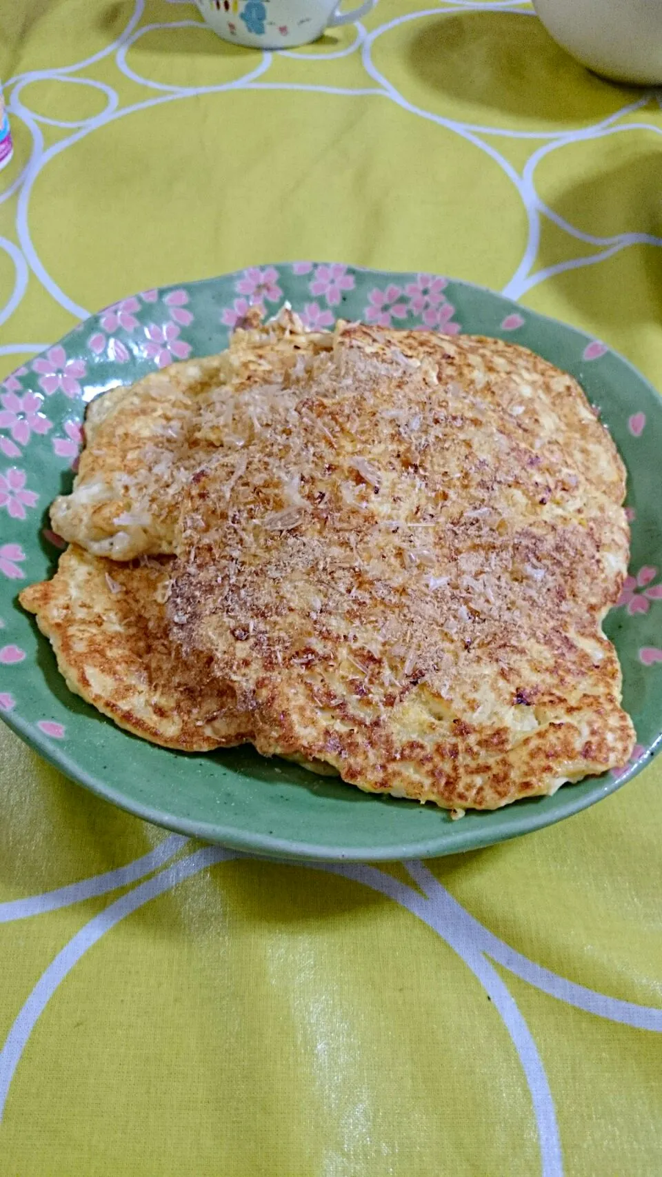 Snapdishの料理写真:豆腐と山芋のお好み焼き風|ぱやさん