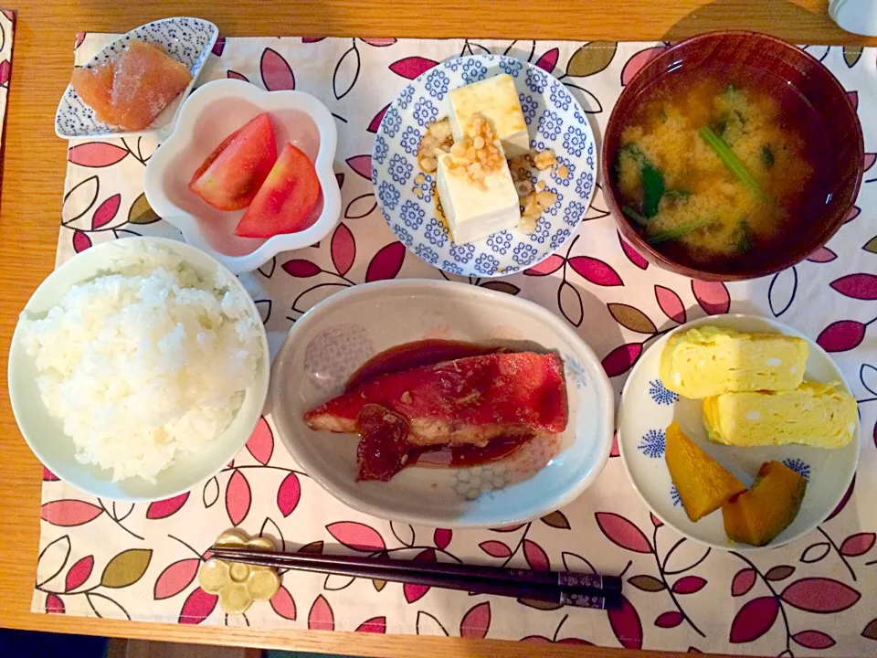 7月16日の夕食✴︎煮魚定食|mikomikoさん