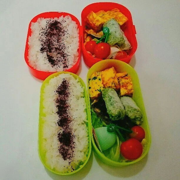 Snapdishの料理写真:7/17(日)の二人弁当🍱|ふみぃさん