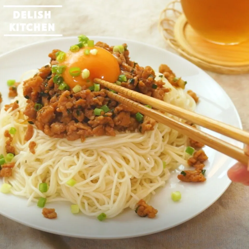 【動画】鶏にらぶっかけそうめん delishkitchentv|DELISH KITCHENさん