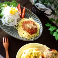 Snapdishの料理写真:おうちランチ🍝🍴|かぼ(≡'・'≡)さん