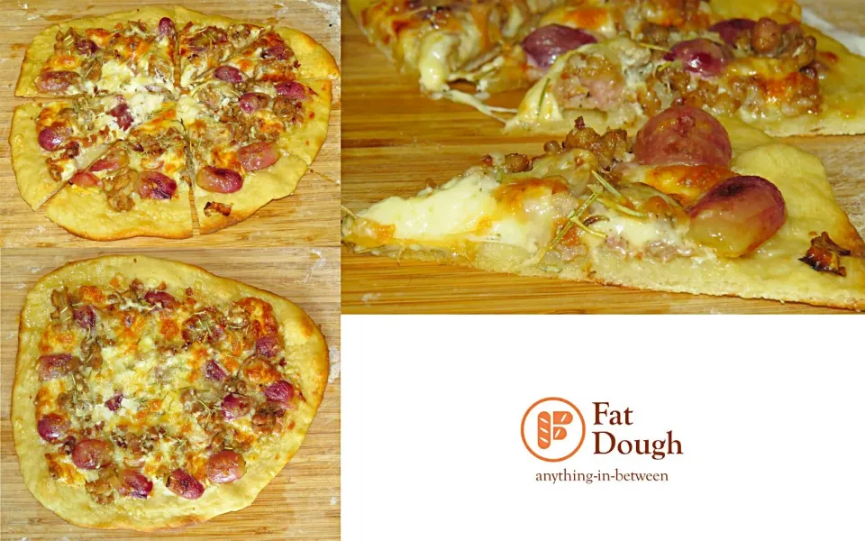 Snapdishの料理写真:Grapes Italian Chicken Sausage Roman Pizza|Daniel Limさん