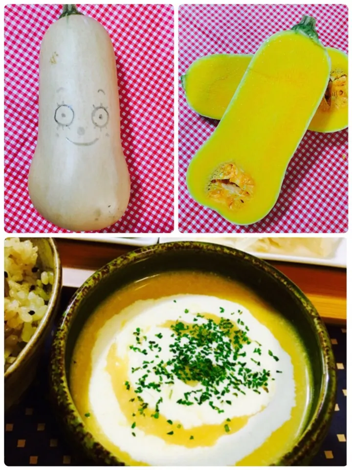 Snapdishの料理写真:♪バターナッツかぼちゃの冷製スープ|えみみさん