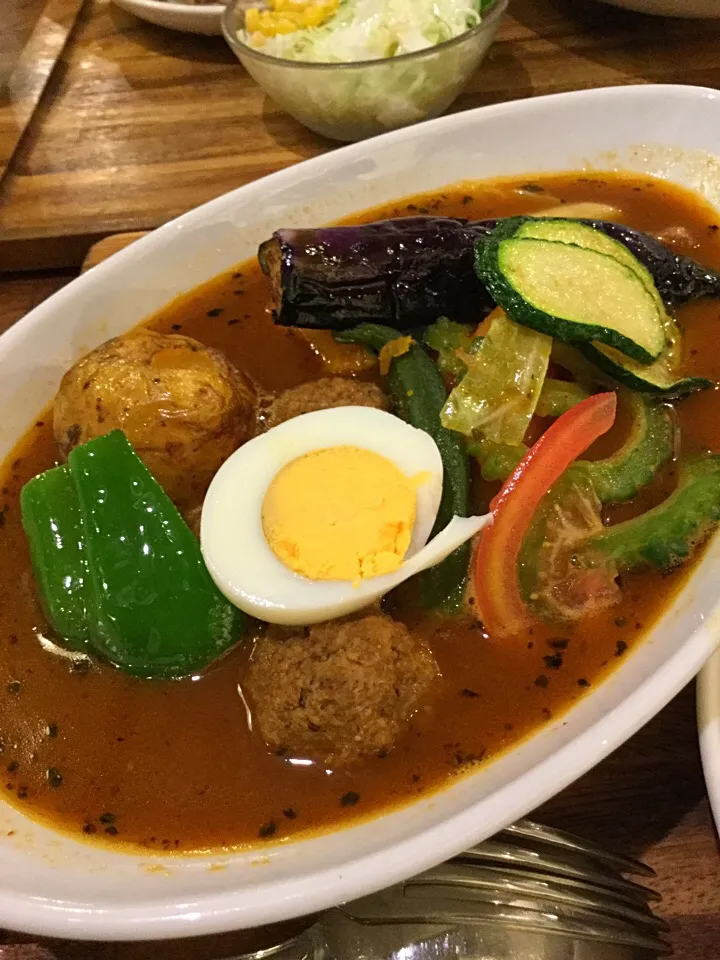 Snapdishの料理写真:夏野菜のスープカレー|manamixさん