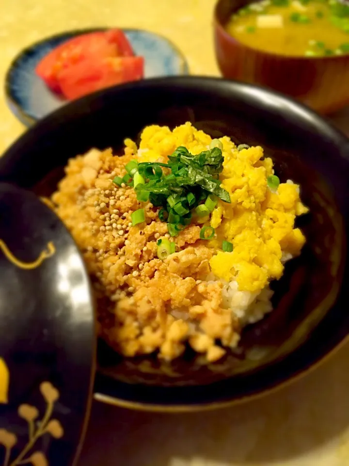 鶏そぼろ＆炒り卵丼|MIEKO 沼澤三永子さん