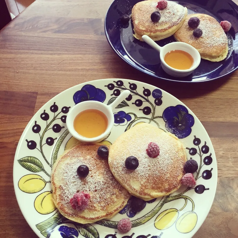 Snapdishの料理写真:朝食。パンケーキ。|ちいちいさん