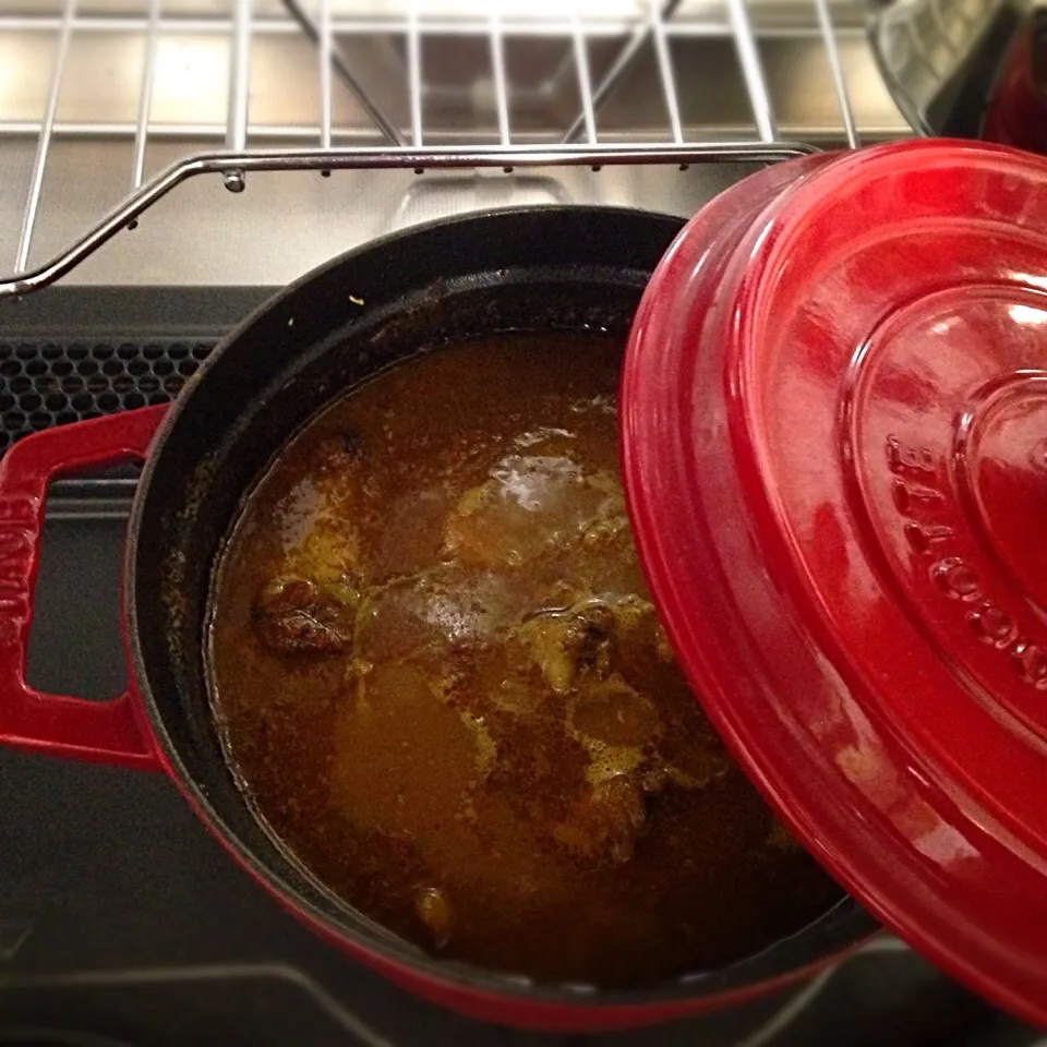 チキンカレー煮込み中🍛|nao子さん