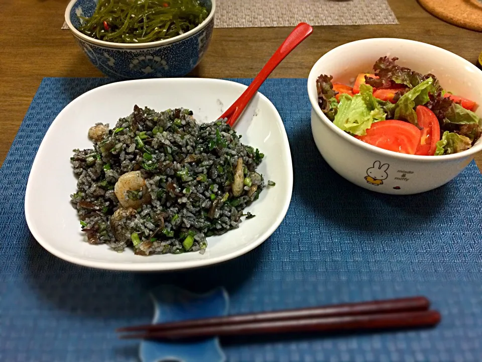 いかすみチャーハン|しいたけ茶さん