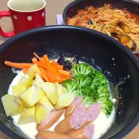 Snapdishの料理写真:チーズフォンデュ|あずきさん