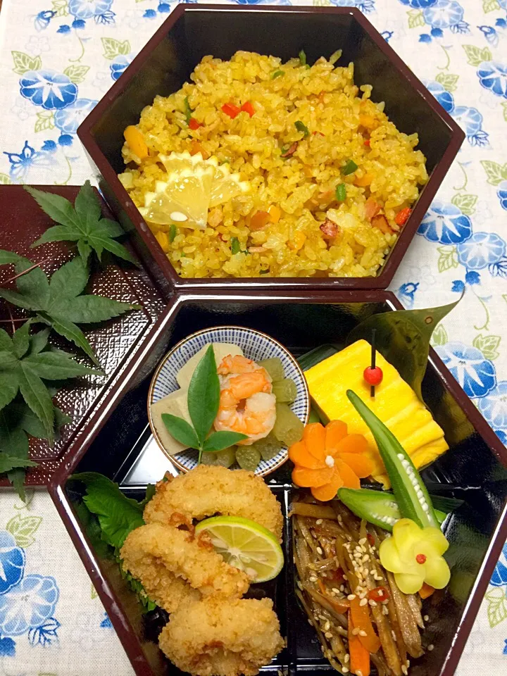 高野豆腐の茅の舎出汁煮弁当❤︎|Mayumi Konishiさん