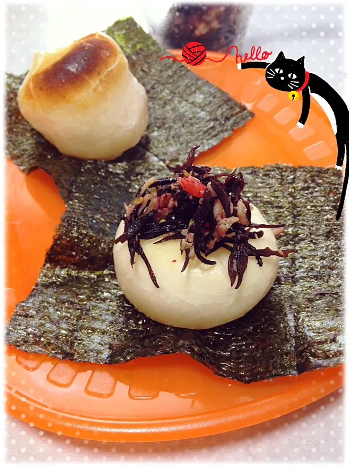 チョッパー＆ホヌさんの料理 ヒジキとジャコのふりかけ風ゴマ佃煮  で、朝からモチ〜|もっさんさん