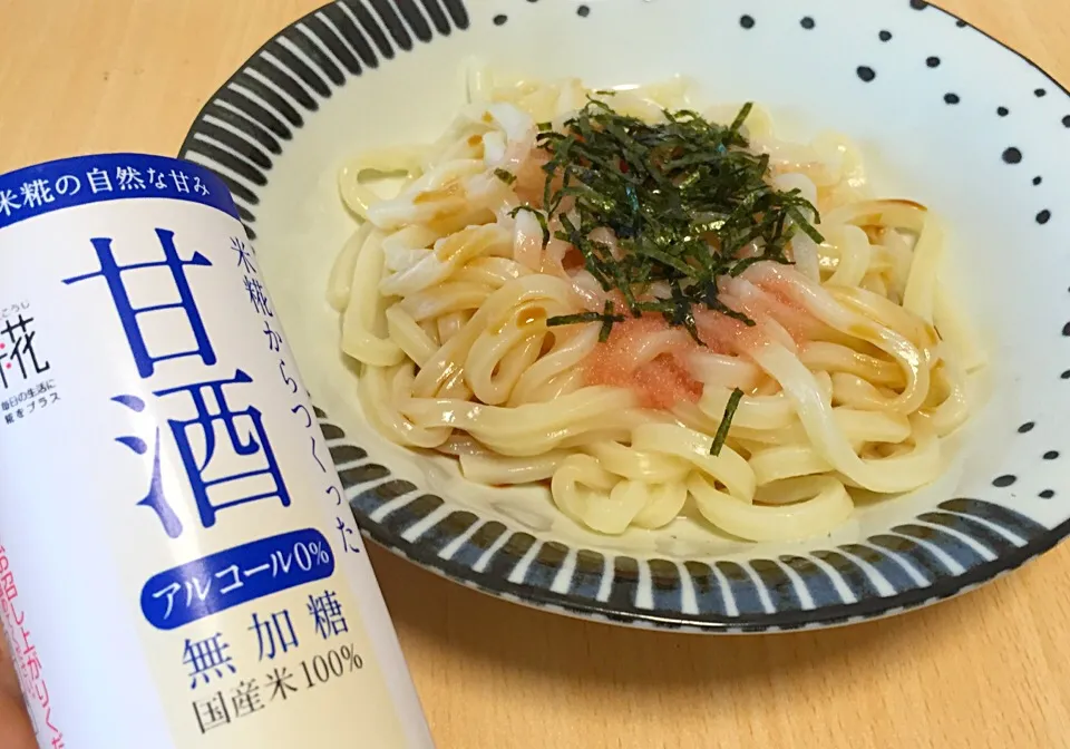 Snapdishの料理写真:甘酒で！ぶっかけ明太子クリームうどん♡|ゆっかさん