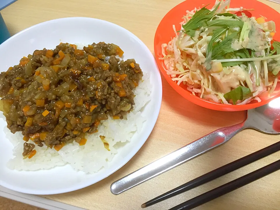 ひき肉カレー|かなぽさん