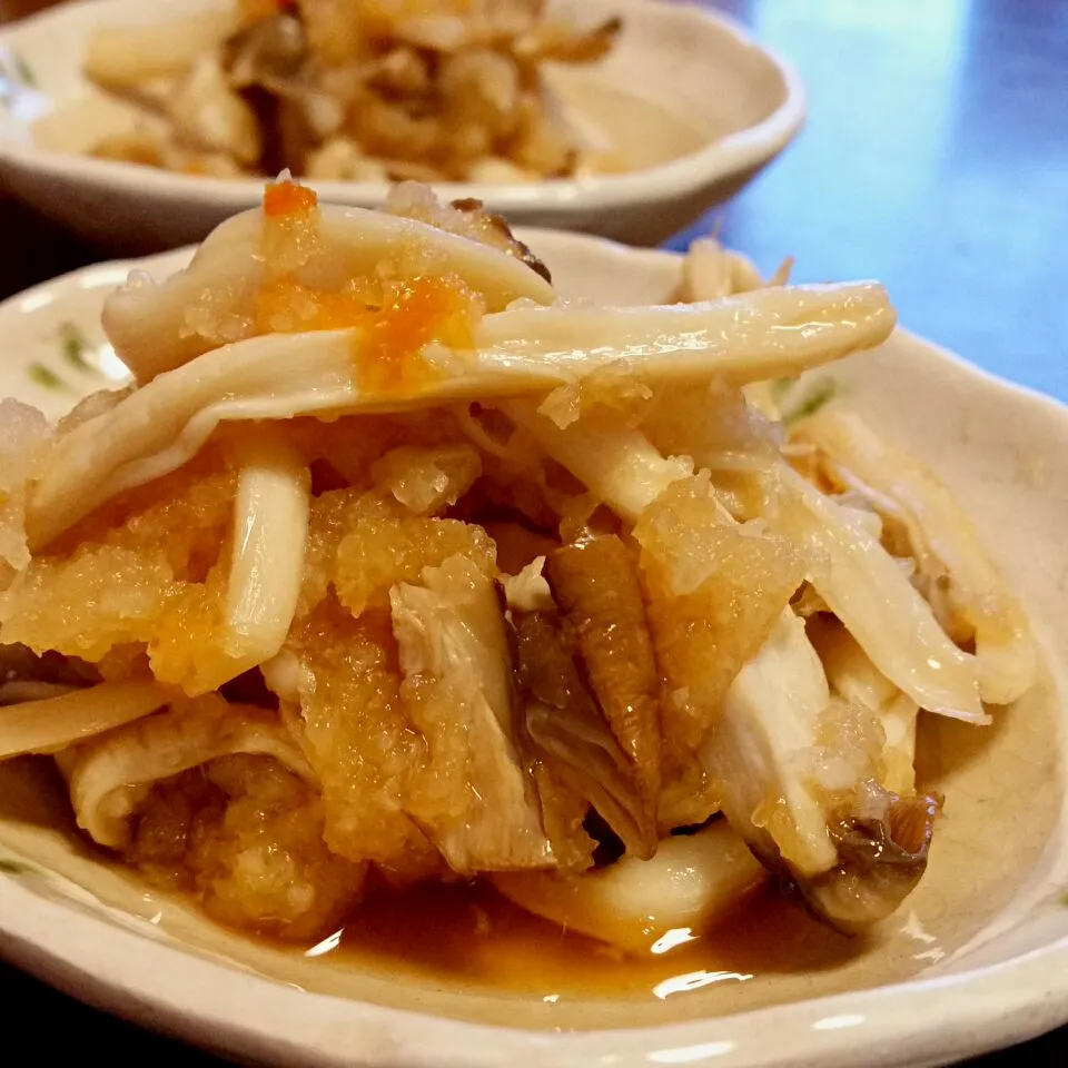 焼きエリンギのおろぽんあえ生七味風味|ふりるさん