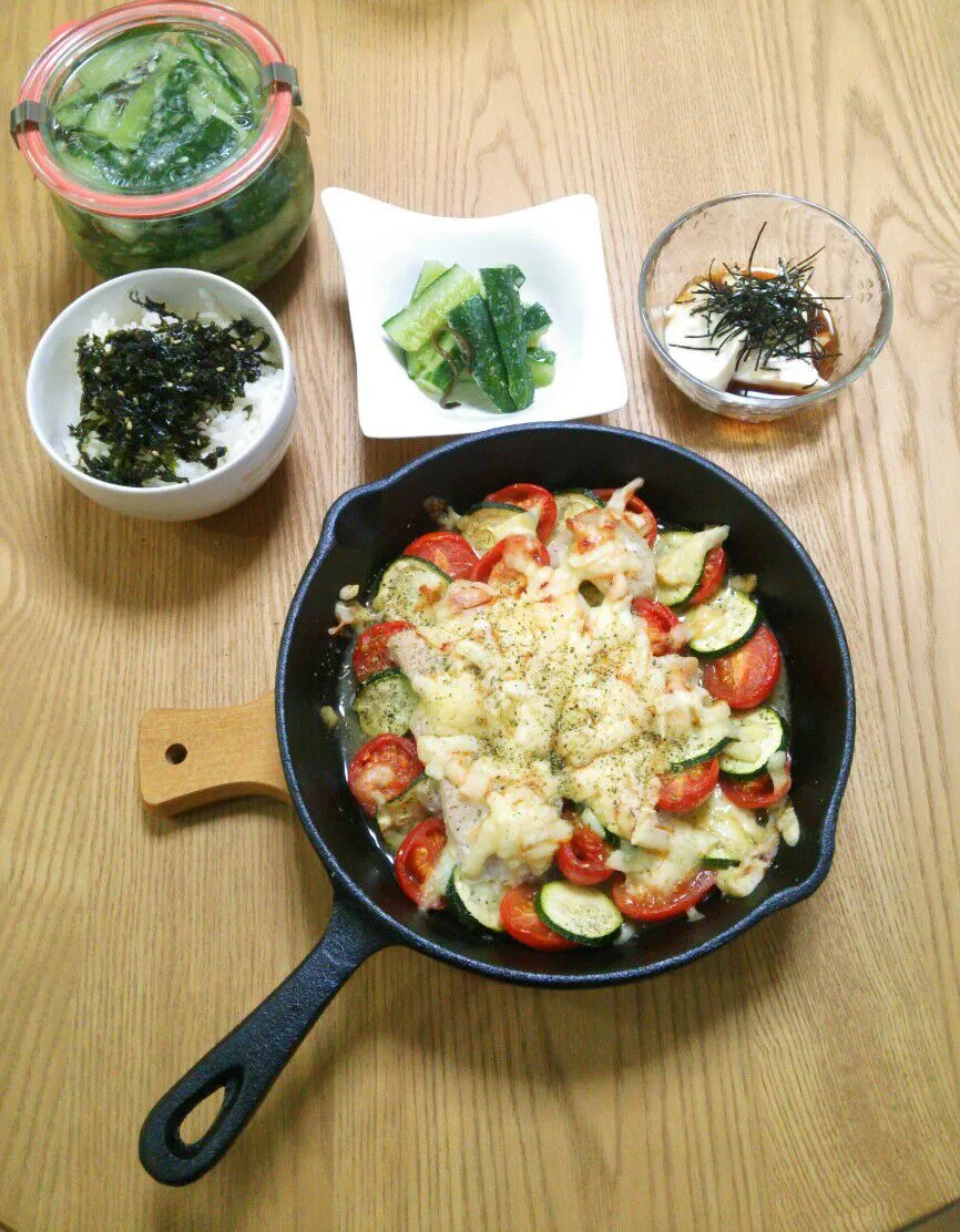 『ズッキーニとプチトマトの鶏肉塩麹焼き プチトマトの消費メニュー(￣▽￣;)』|seri-chanさん