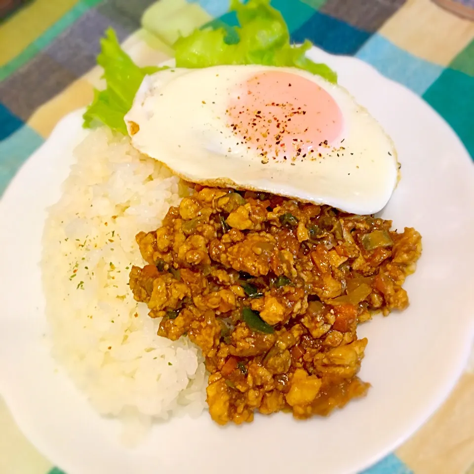 Snapdishの料理写真:ガパオライス風ドライカレー|❤︎YUKARI❤︎さん